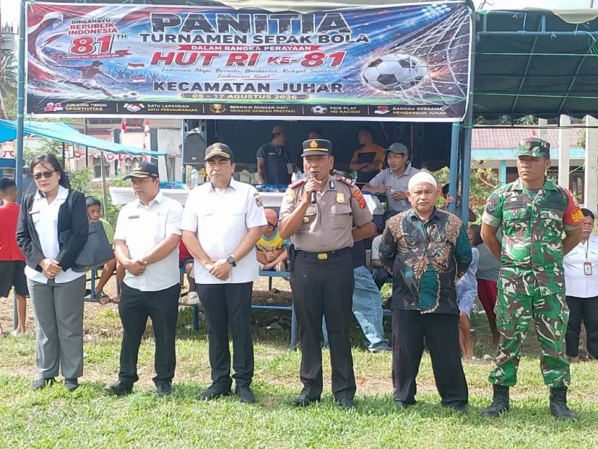 Kapolsek Juhar: Turnamen Sepak Bola HUT RI ke-81 Jadi Ajang Mempererat Persatuan Warga