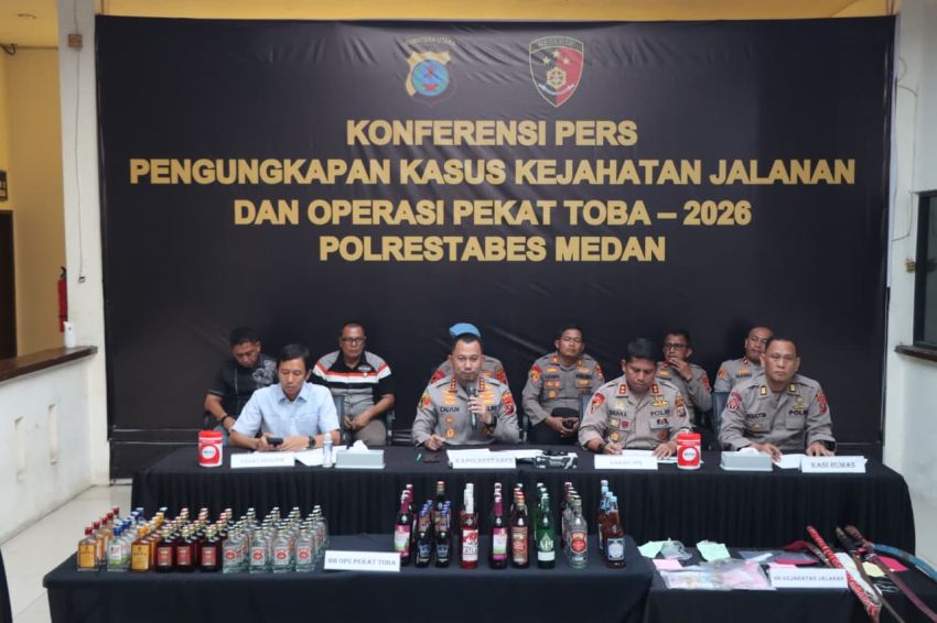 Polrestabes Medan Rilis Capaian 300 Hari Kerja, Kejahatan Jalanan Turun Hingga 15 Persen