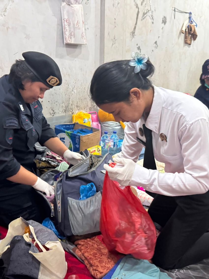 Rutan Kabanjahe Gelar Razia Insidentil Bersama TNI, Polri dan BNN serta Test Urine Pegawai dan Warga Binaan