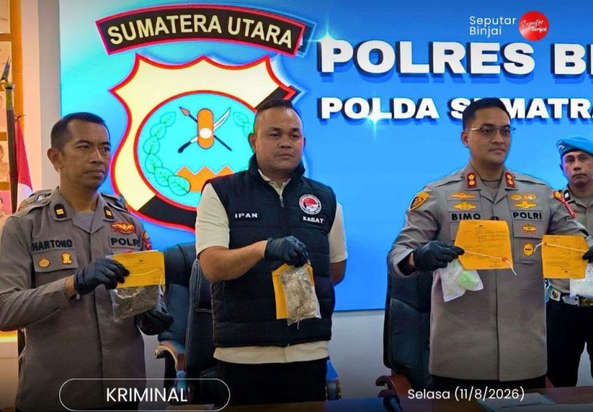 Satresnarkoba Polres Binjai Bekuk 5 Pengedar Narkotika