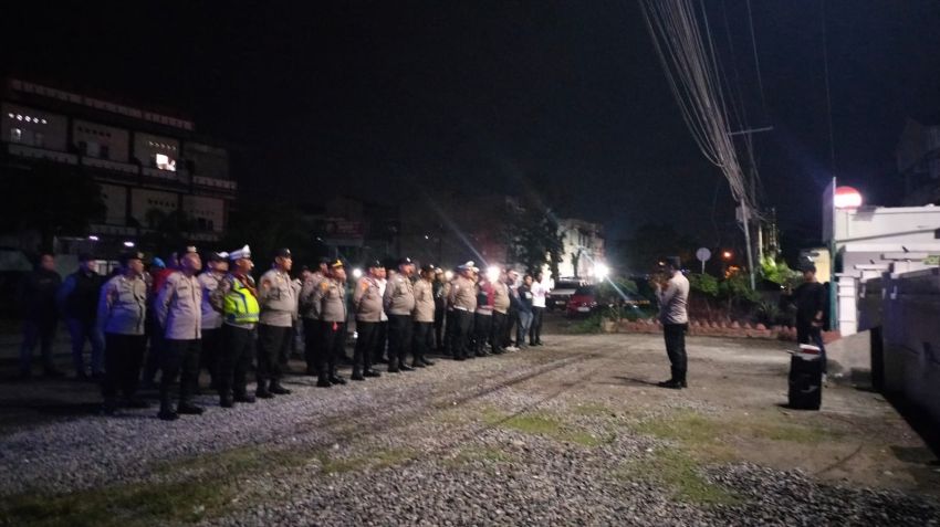 Ciptakan Rasa Aman, Polsek Rayon 2 Medan Kolaborasi Lakukan Patroli Malam