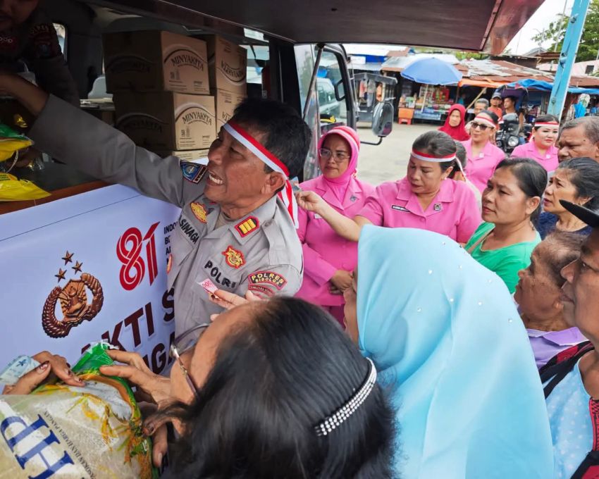 Polres Sibolga Gelar Bakti Sosial Gerakan Pangan Murah Polri