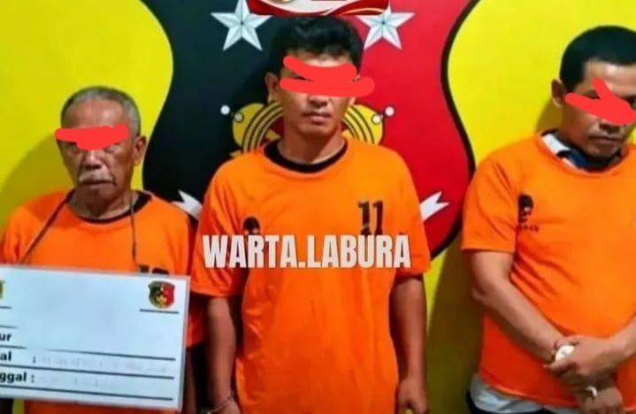 Digerebek..!!! 3 Pria di Aek Kanopan Timur Diamankan, Sabu 1,99 Gram Disita