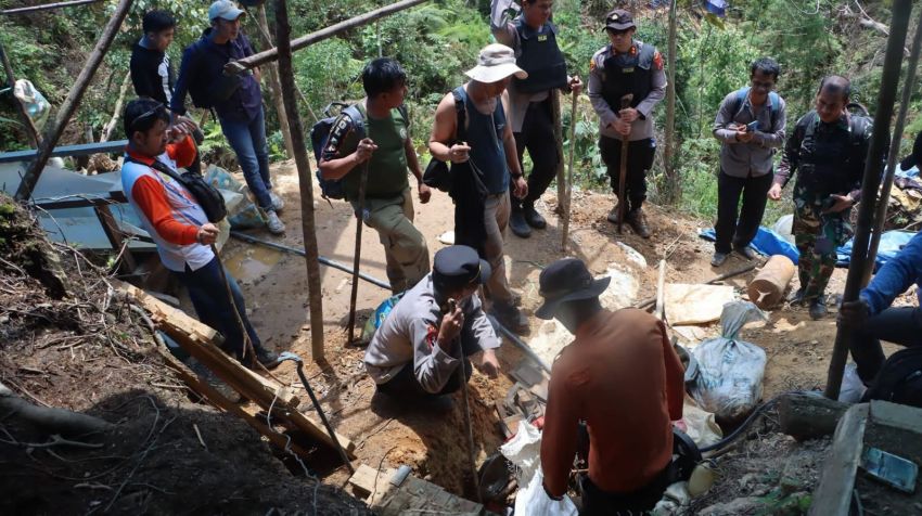 Pemkab Dairi Bersama Unsur Forkopimda Tindak Pelaku PETI Di Pegagan Hilir, Barang Bukti Diamankan