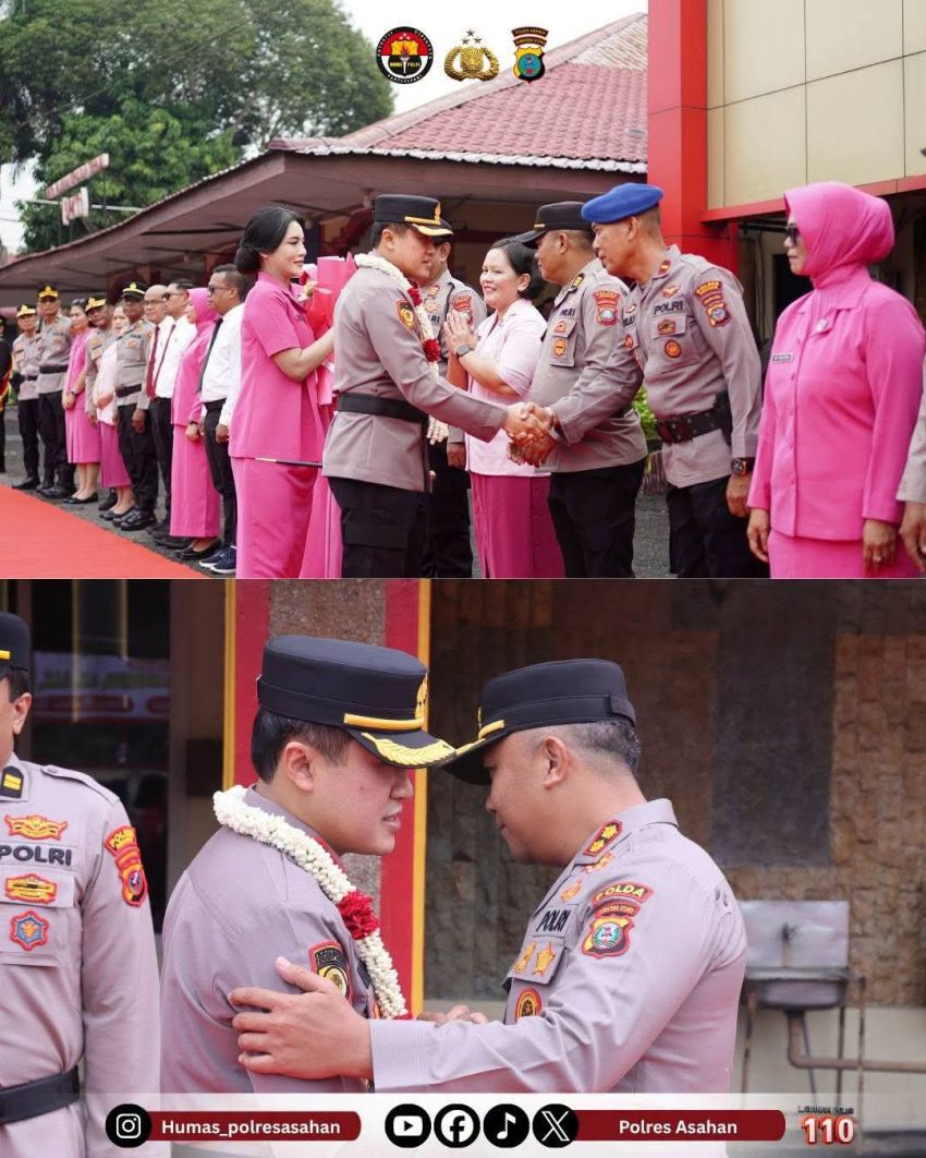 Serah Terima Jabatan dan Pisah Sambut Kapolres Asahan Berlangsung Khidmat