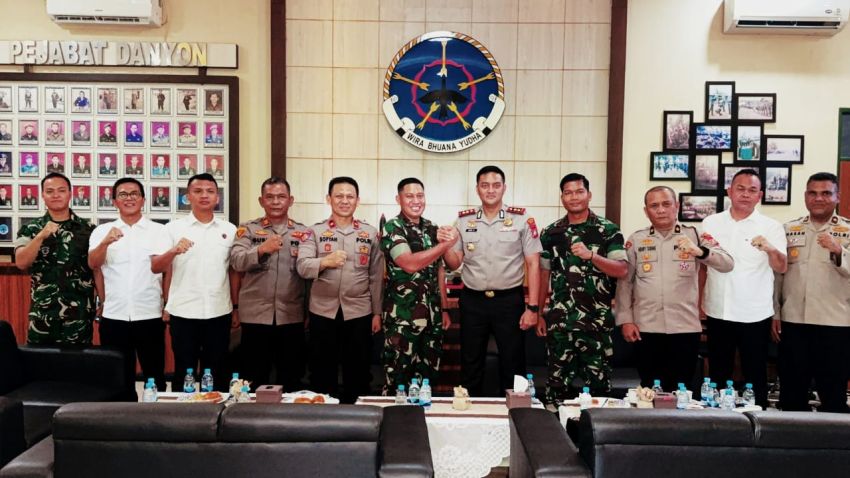 Kapolres Binjai Bersama PJU Silaturahmi ke Mako Yonarhanud 11/WBY