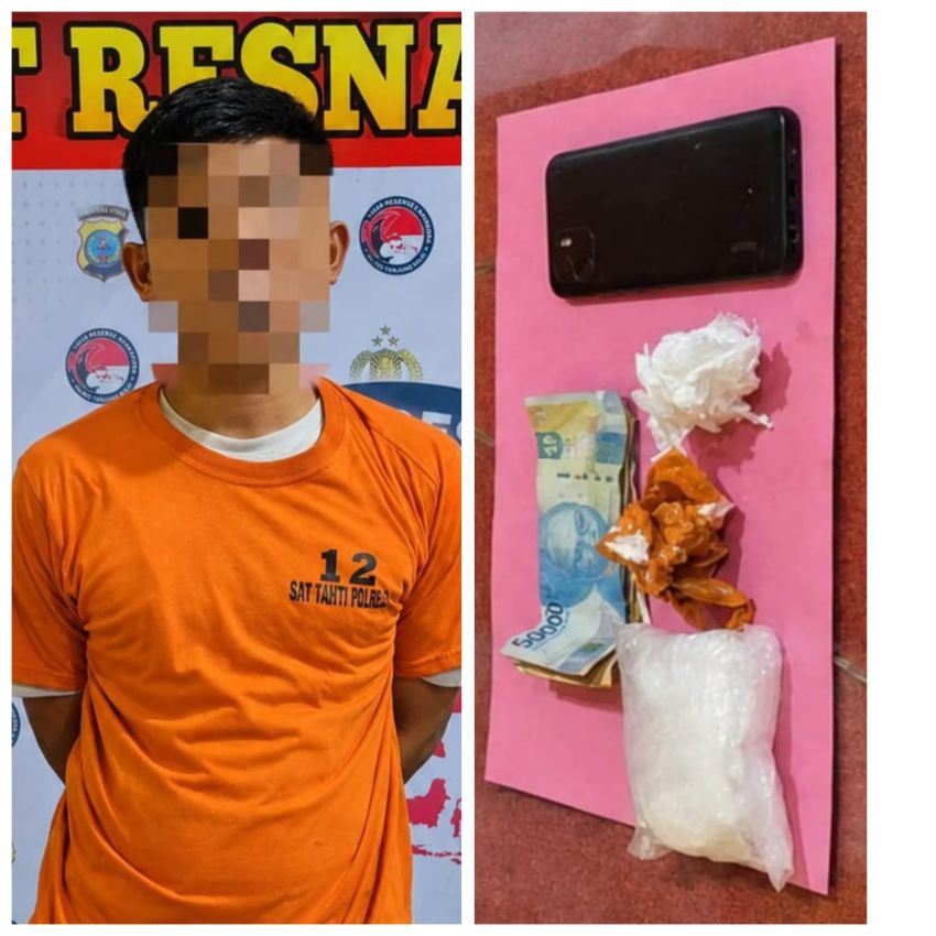 Polres Tanjungbalai Tangkap Pengedar Sabu, Nih Barang Buktinya!