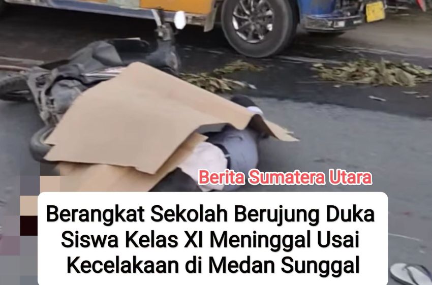 Pelajar SMA Meninggal Kecelakaan di Depan Sekolah Sultan Iskandar Muda Medan