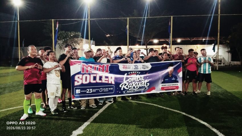 Anggota DPRD Binjai Benny Sembiring Gelar Pertandingan Futsal Pada Puncak Lomba Rakyat Partai Demokrat Se-Indonesia .