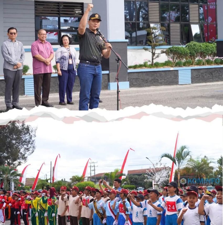 Pemkab Karo Gelar Gerak Jalan Tingkat SD dan SMP, Meriahkan HUT RI Ke-81