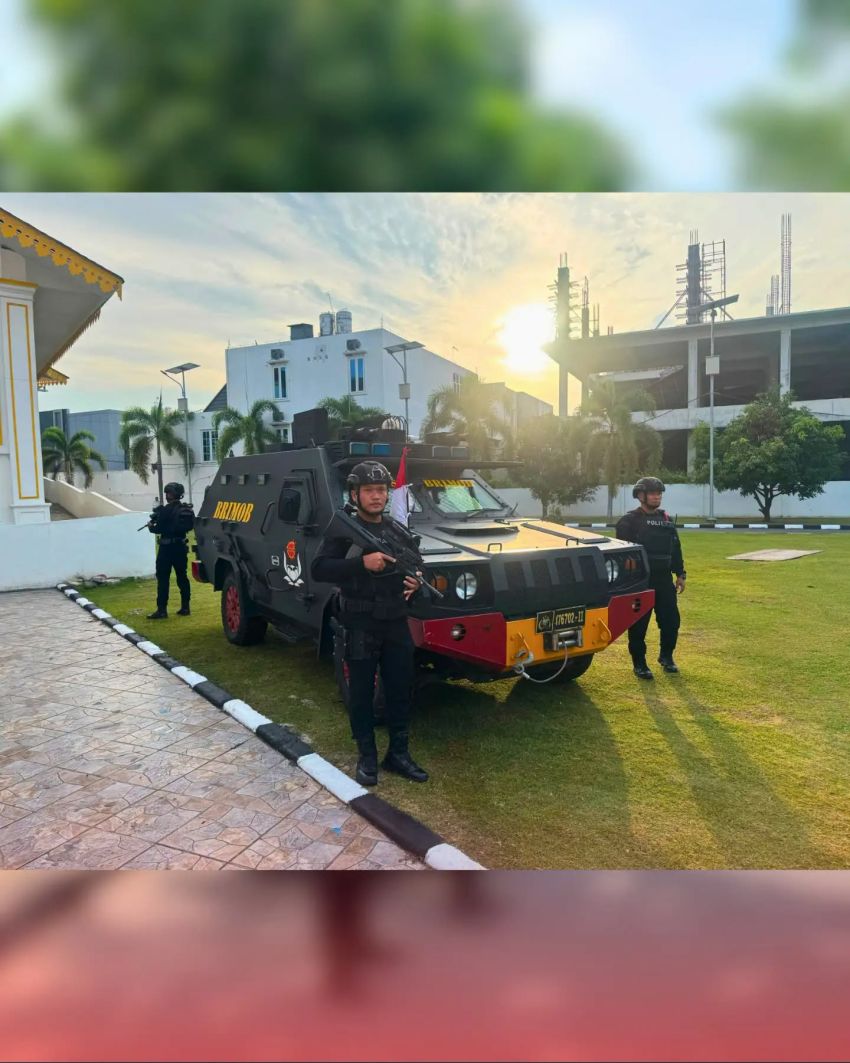 Gegana Hadir Sejak Pagi, Satbrimob Polda Sumut Perkuat Pengamanan di Deli Serdang