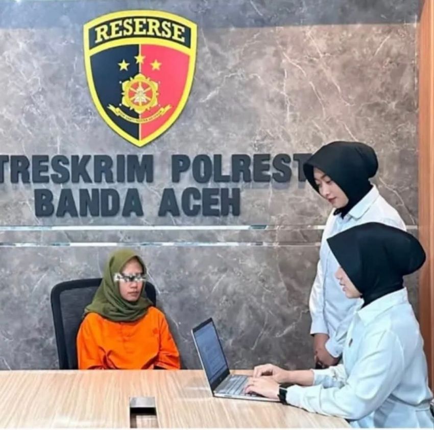 Wanita Asal Banda Aceh Ini Menyerahkan Diri, Curi Dompet Berisi 2 Cincin Emas Milik Warga Lhokseumawe