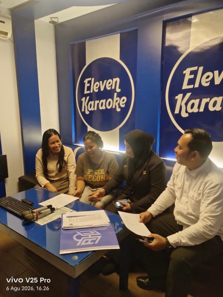 Kanwil Kemenkum Sumut Awasi Kepatuhan Pembayaran Royalti di Rumah Bernyanyi Eleven Family Medan