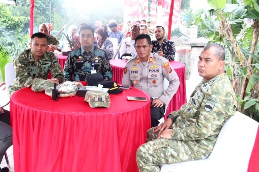 Dandim 0201/Medan Ikuti Vidcon Launching 2.500 Jembatan Garuda dan 3.000 Titik Air Bersih Bersama Presiden Prabowo