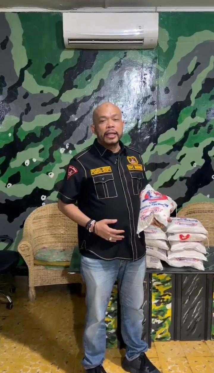 DPC GRIB Jaya Medan Terima Bantuan 15 Goni Beras dari Hamba Allah
