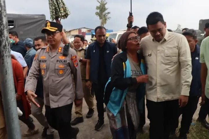 Gubernur Sumut Tinjau Pascaerupsi Sinabung, Cek Pos Pengamatan dan Pengungsi
