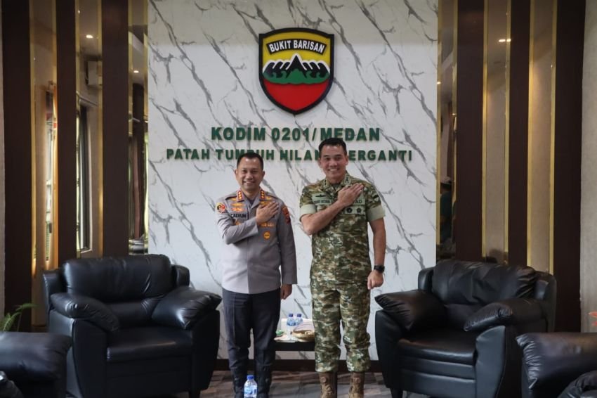 Kapolrestabes Medan Silaturahmi Hangat ke Kodim 0201/Medan