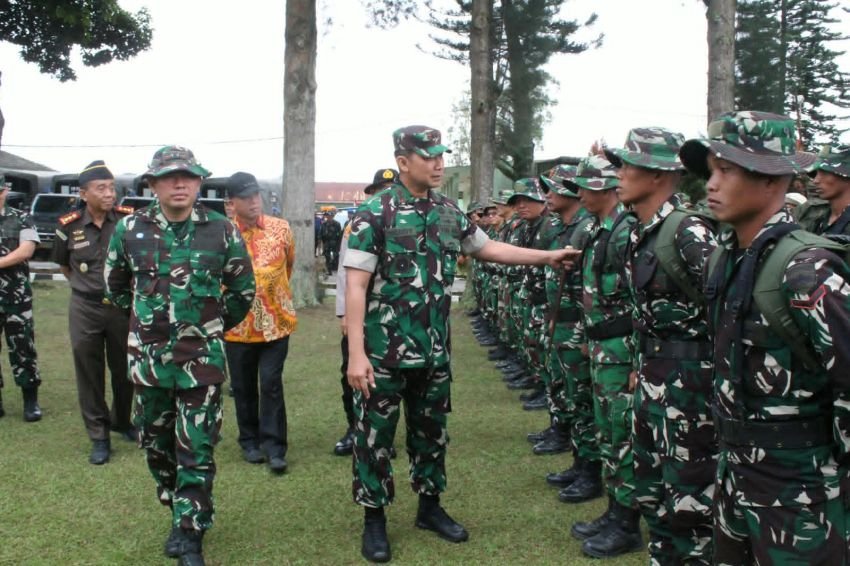 Kodam I/Bukit Barisan Siagakan 1.279 Pasukan Gabungan Antisipasi Erupsi Gunung Sinabung