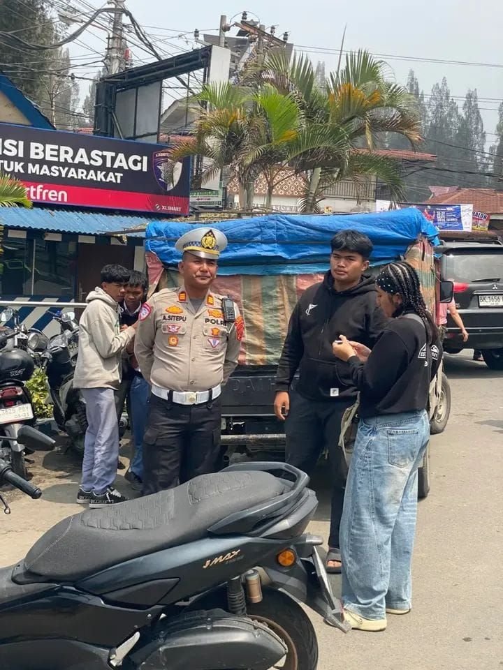 Razia Gabungan Operasi Sadar Pajak Digelar di Berastagi, 4 Pengemudi Langsung Bayar di Tempat
