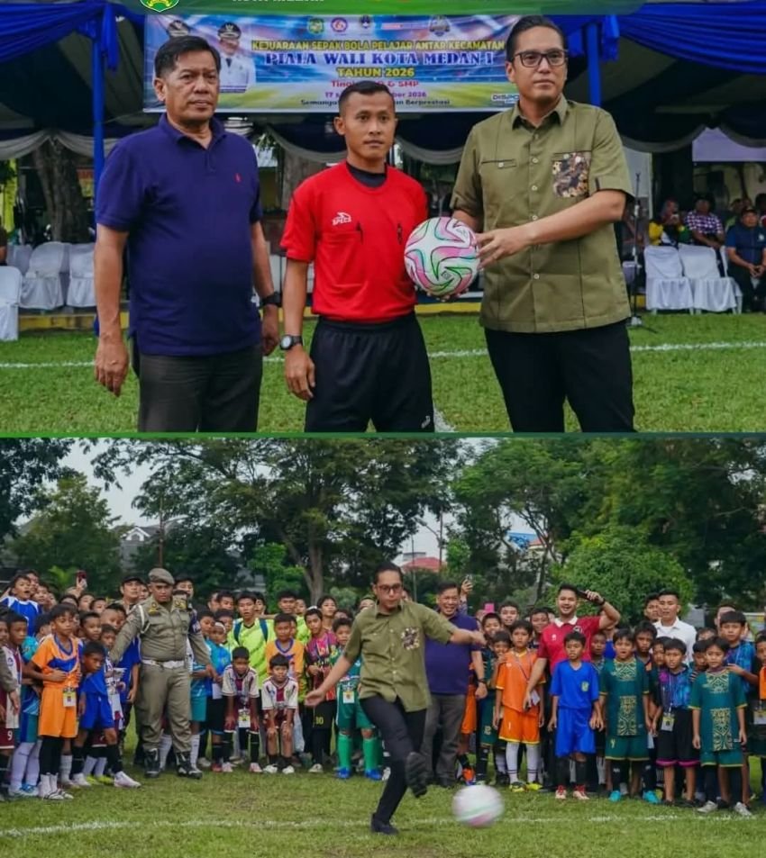 Piala Wali Kota Medan I 2026 Resmi Bergulir, 21 Kecamatan Adu Talenta Pesepakbola Pelajar