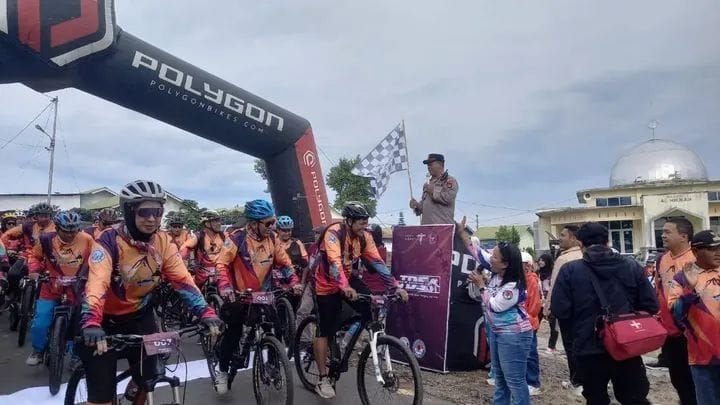 Polsek Tigapanah Amankan Kegiatan Gowes Bareng Tour de Sinabung XI Tahun 2026