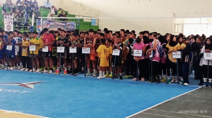 Demokrat Binjai Gelar Turnamen Bola Voli AHY Cup U 15 Tingkat Sumut