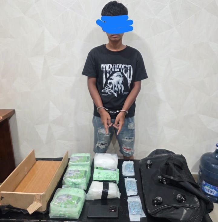 Tergiur Duit Rp80 Juta, Pria Asal Jatim Nyangkut di Asahan Bawa 5 Kg Sabu dan 285 Ineks