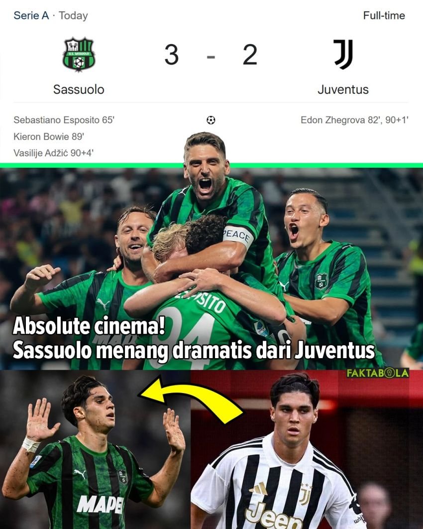Jay Idzes Bawa Sassuolo Bungkam Juventus
