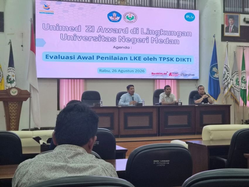 Tim RB ZI Unimed Selenggarakan Kegiatan Penyelarasan Dokumen LKE ZI Bersama TPSK DIKTI
