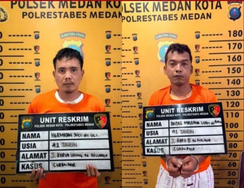 Dua Terduga Spesialis Curanmor Ditangkap Polsek Medan Kota, Beraksi di Sejumlah Lokasi