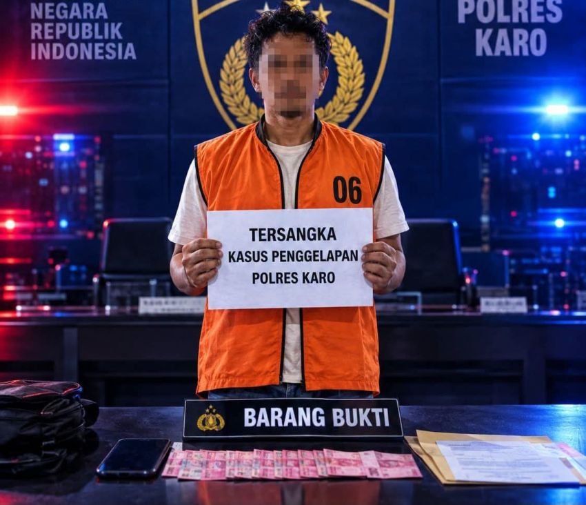 Tim Cobra Polres Karo Ungkap Kasus Penggelapan, Tersangka Diamankan di Pancur Batu