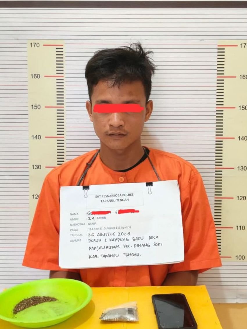 Nekat Transaksi Ganja di Pantai Kalangan, Diringkus Satresnarkoba Polres Tapanuli Tengah