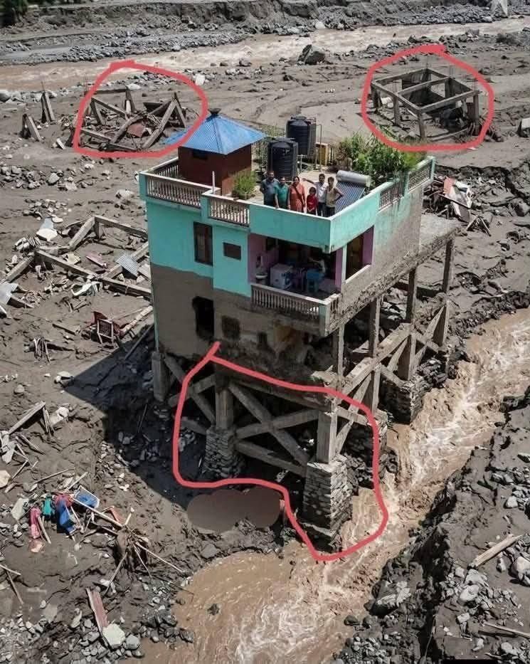 Begini Penampakan Rumah Viral Tetap Berdiri Tegak Dihantam Banjir Bandang Dahsyat di Nepal