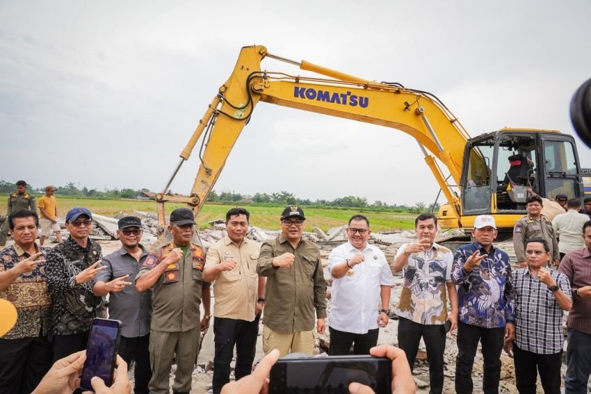 Bupati Deli Serdang Pimpin Penertiban Bangunan Tanpa Izin di Kawasan Sawah Dilindungi