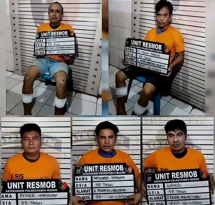 Sindikat Komplotan Curanmor Medan dan Tebing Tinggi Diringkus, 5 Pelaku 'Gol', 2 Diantaranya Dihadiahi Timah Panas
