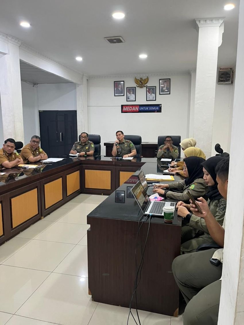 Kasatpol PP Kota Medan Rapat Koordinasi Dengan OPD Terkait Dumas Masyarakat