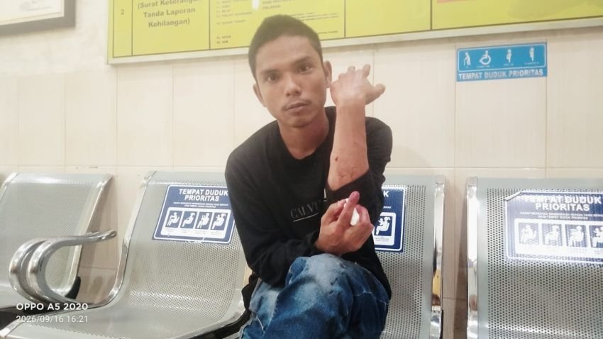 Kena Tikam Preman di Pajak Baru Binjai, Petugas Parkir Serap Lari ke Polres Binjai