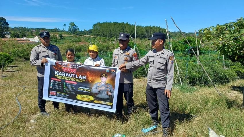 Polres Humbang Hasundutan Sosialisasi Bahaya Karhutla