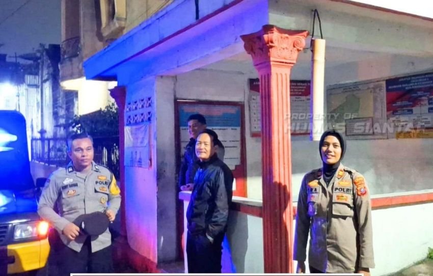 Polsek Siantar Selatan Laksanakan Sapa Siskamling di Pos Kamling Merah Putih
