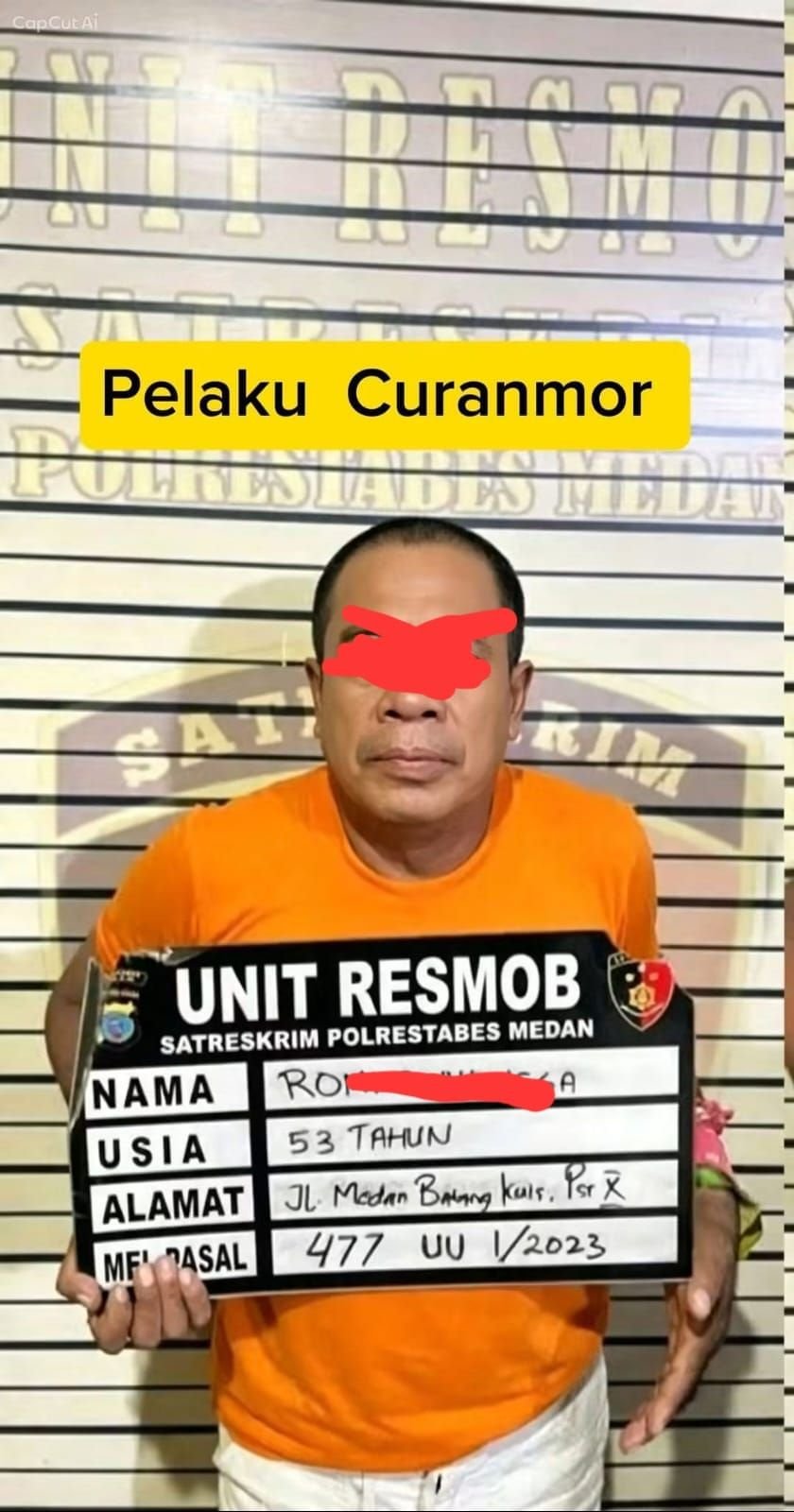Terduga Pelaku Curanmor Ditangkap di Pasar 10 Tembung Gang Ikhlas