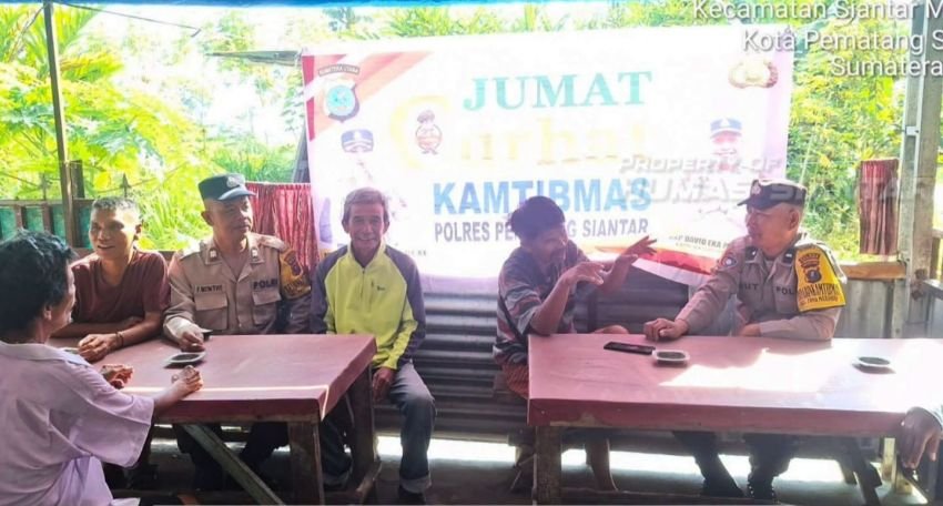 Polsek Siantar Marihat Curhat Kamtibmas ke Warga Jalan Bahkora 2