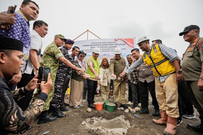 Pembangunan Kampung Nelayan Merah Putih di Paluh Sibaji Resmi Dimulai