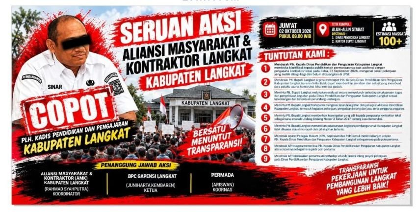 Paket Proyek Disdik Langkat Disebut Sudah &ldquo;Habis Dibagi&rdquo; Sebelum Tayang LPSE, AMK, GAPENSI dan PERMADA Siap Turun ke Jalan