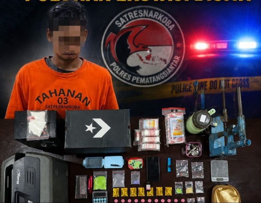 Satresnarkoba Polres Pematangsiantar Ciduk Seorang Kurir, Nih Barbutnya!