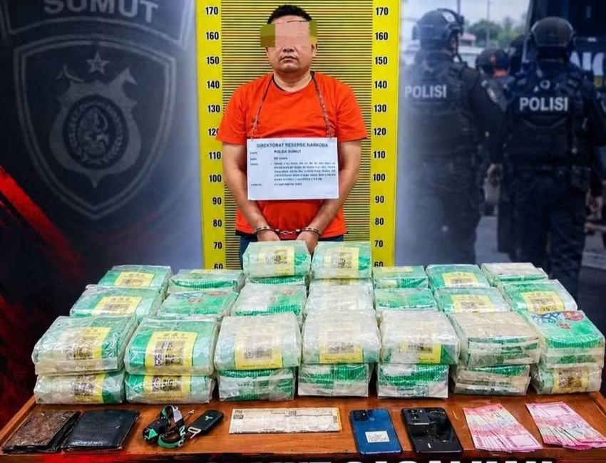Polda Sumut Gagalkan Pengiriman 44 Kg Sabu dari Aceh ke Medan