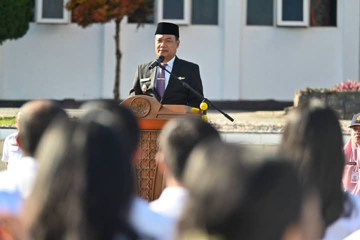 Pimpin Upacara Haornas ke-43, Bupati Humbahas Minta Tingkatkan Disiplin ASN