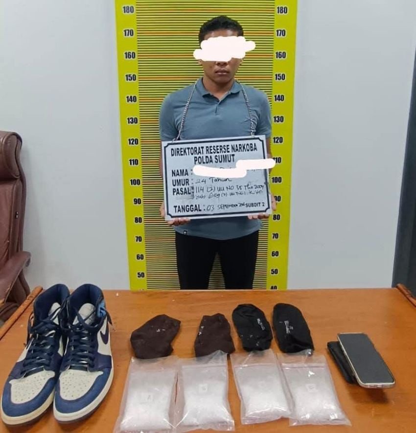 Duh... Warga Aceh Nekat Selundupkan Sabu dalam Sepatu, Ditangkap di KNO