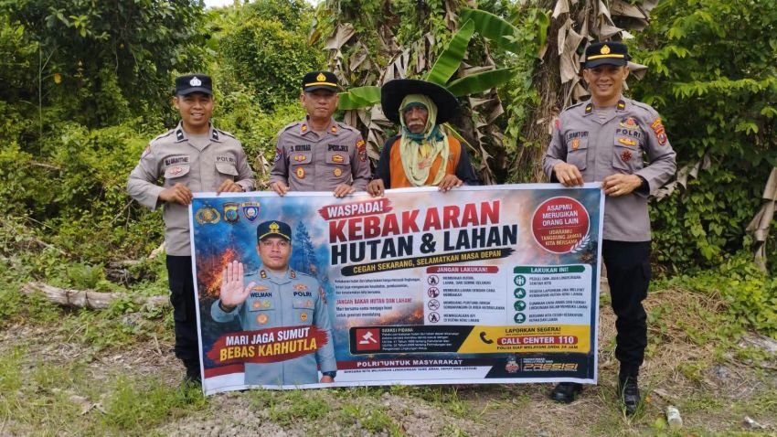 Antisipasi Karhutla, Polres Tanjung Balai Gencar Edukasi Warga