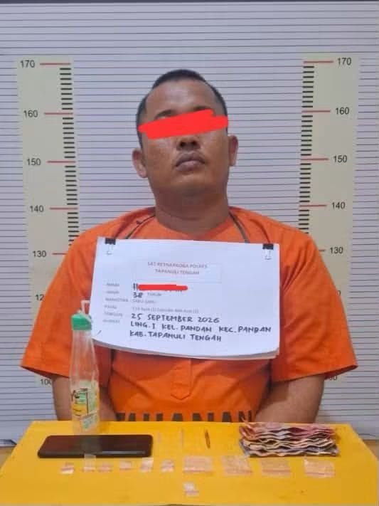 Polres Tapanuli Tengah Ringkus Terduga Pengedar Sabu di Toko Sepatu di Pandan