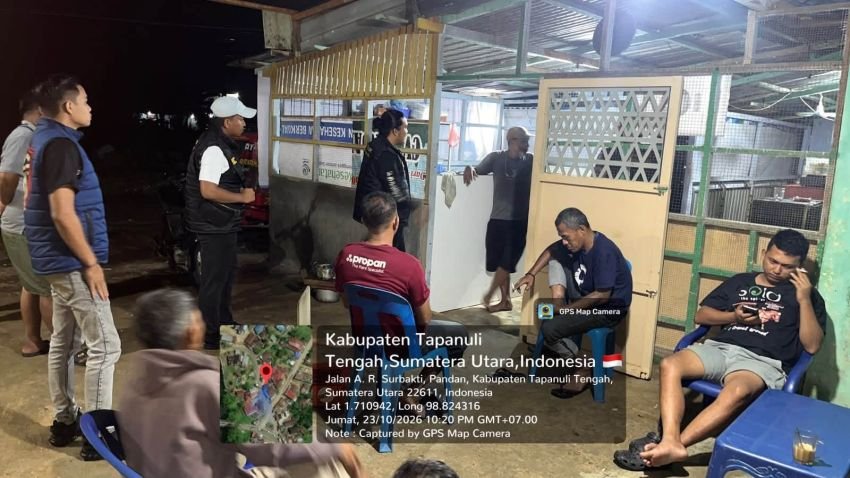 Respons Laporan Warga, Sat Reskrim Polres Tapteng Cek Lokasi Diduga Lapak Judi di Sibuluan Raya